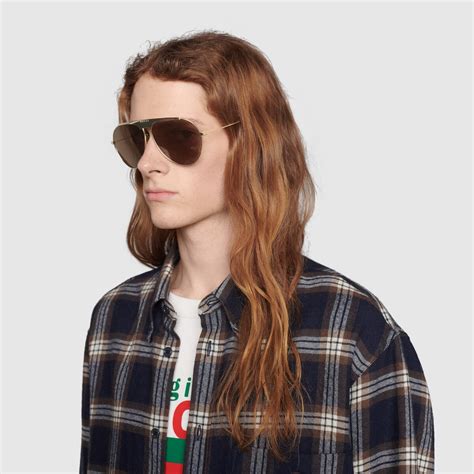 gucci replica oval aviator sunglasses|Gucci aviator sunglasses for women.